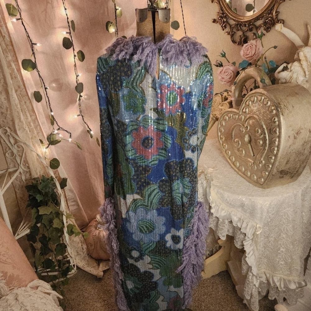 ♡ ️rare celia b whimsical fringe sequin dress ♡ - Picture 5 of 7